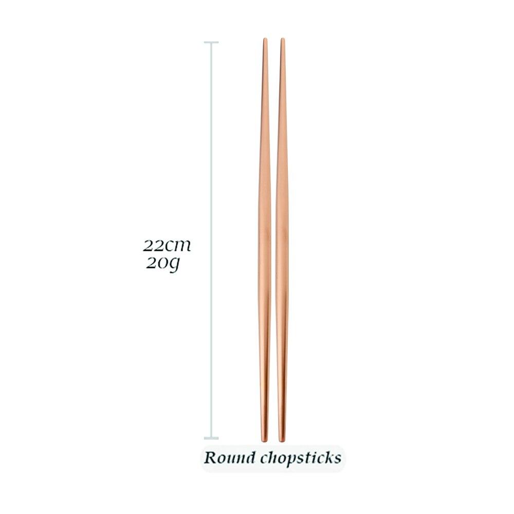 Vintage Rose 304 Stainless Steel Dinnerware Set Cutlery Matte Flatware Dinner Knife Fruit Fork Spoons Chopsticks Tableware Set