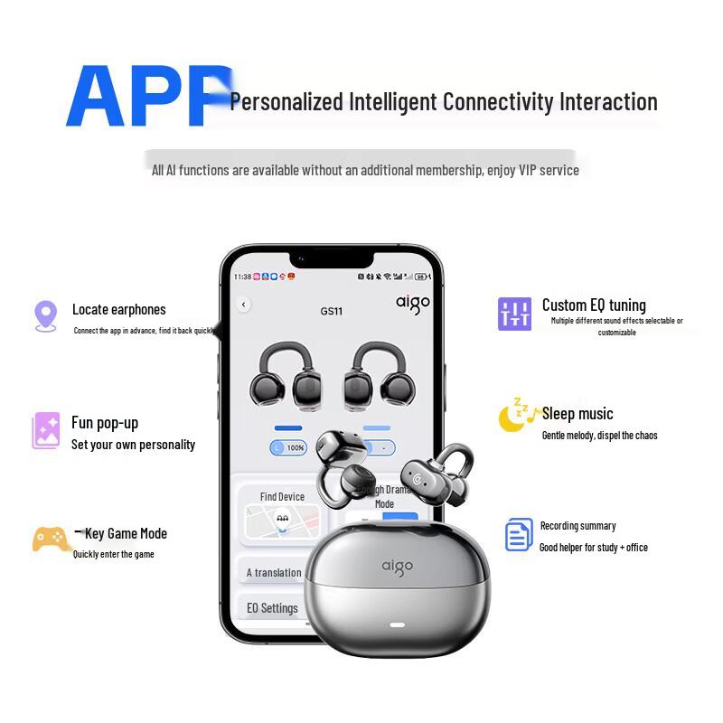 Aigo GS11 Bone Conduction Sport Bluetooth Earphones