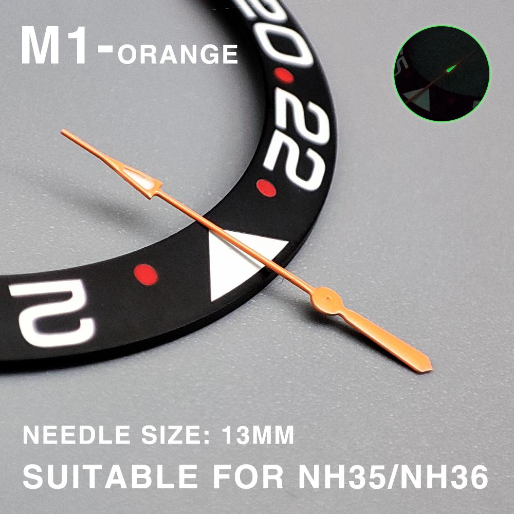 High quality watch pointer green glow suitable for NH35 NH36 movement watch pointer Parts Replacement personalized second hand
