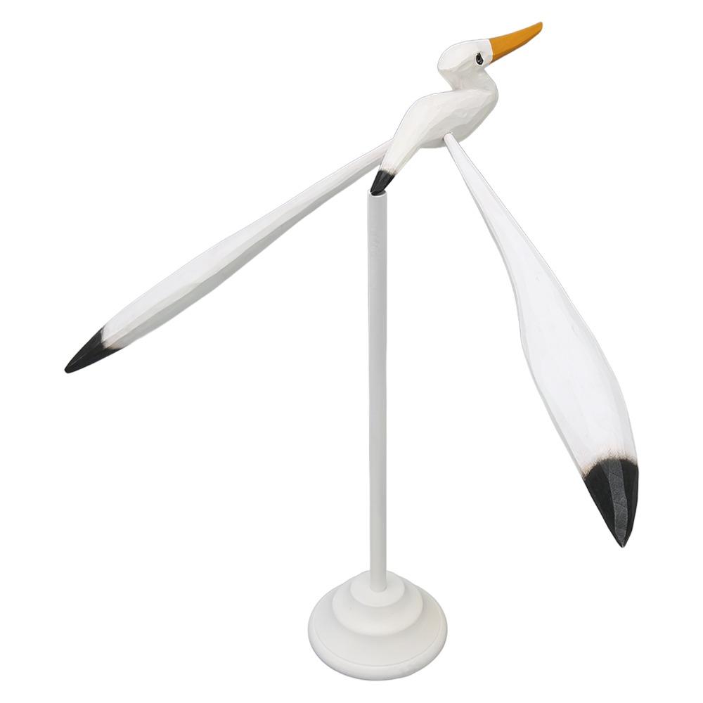 5pcs White Seagull Statue Balancing Nautical Sculpture Mobiles Seagull Figurine  For Patio