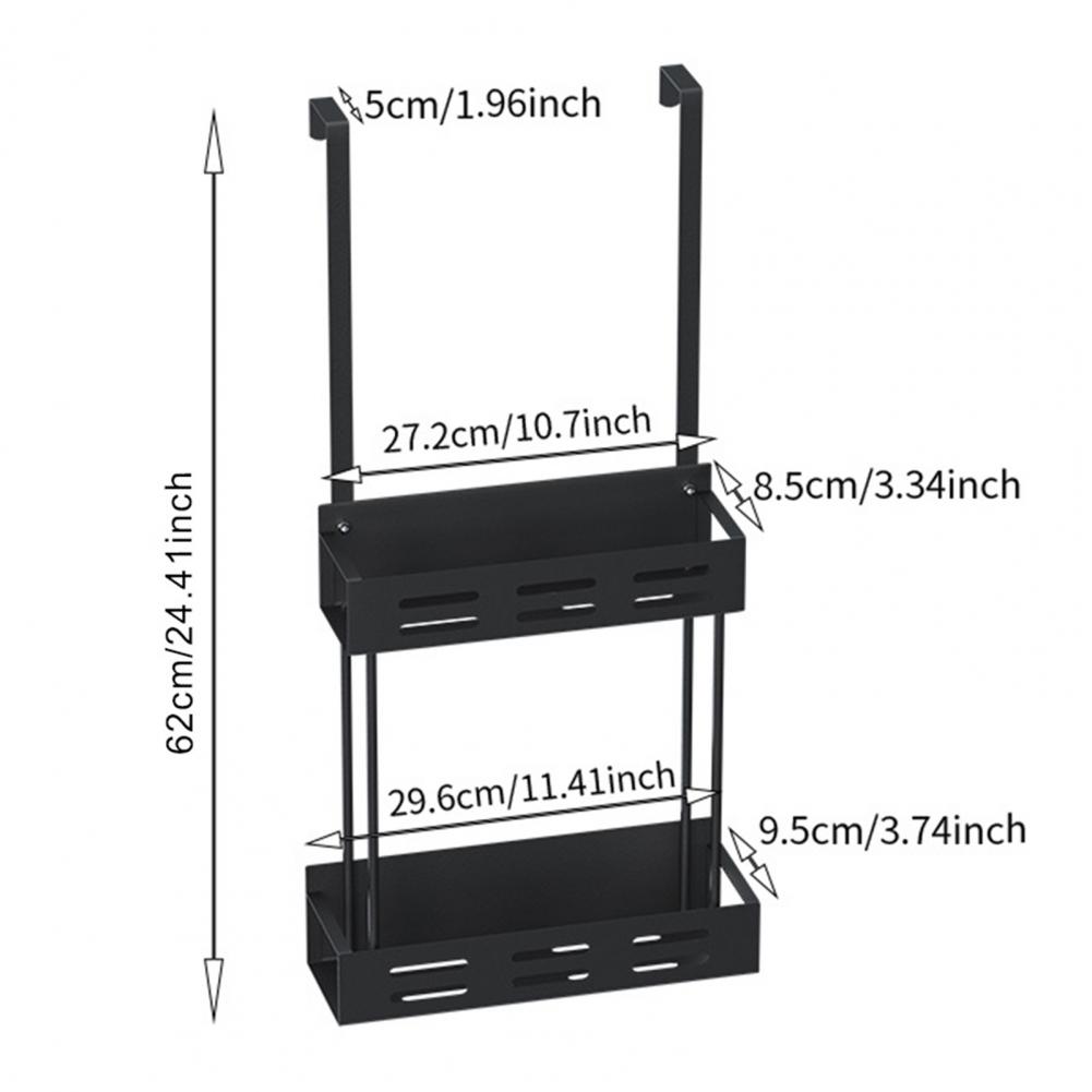 Shower Rack Carbon Steel Shower Caddy Double Layer Shower Caddy Hanging Storage Rack for Bathroom Organization