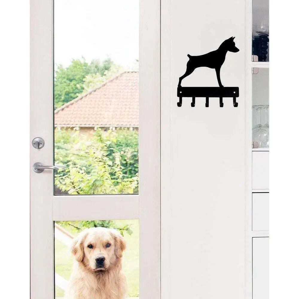Iron Key Holder Wall Mounted for Keys Towels Coats Miniature Pinscher Dog Breed
