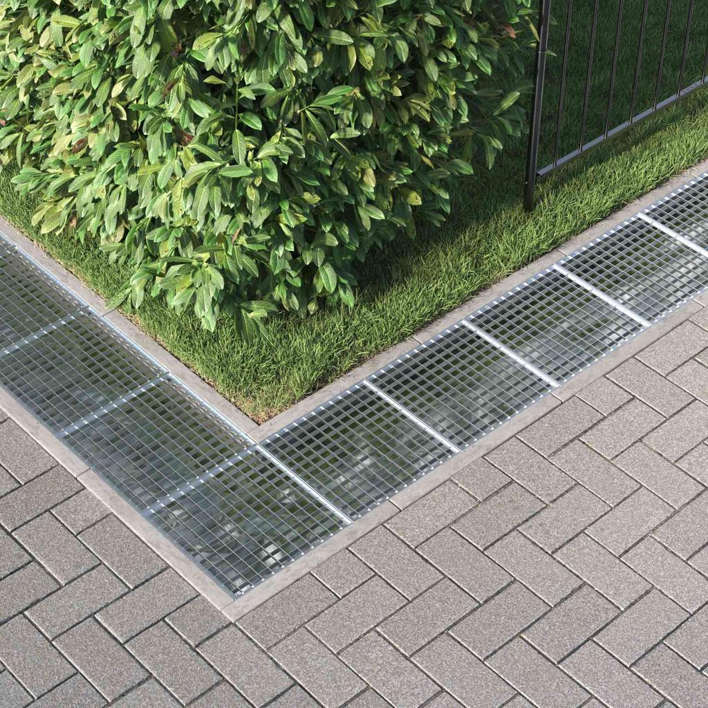vidaXL Grille Silver 40 X 40 X 2 Cm Hot-dip Galvanized Steel