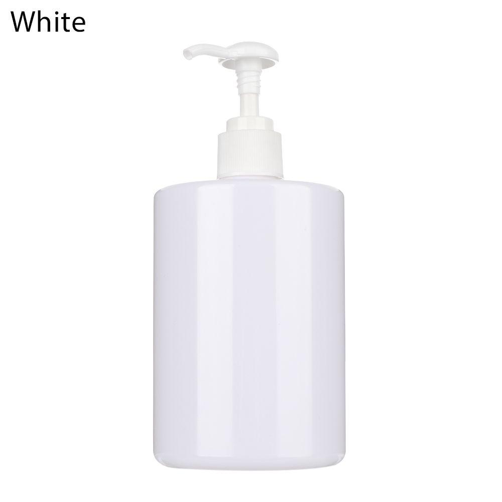 Transparent Round Shape Round Head Pump Shower Gel Bottles Squeeze Refillable Soap Dispenser