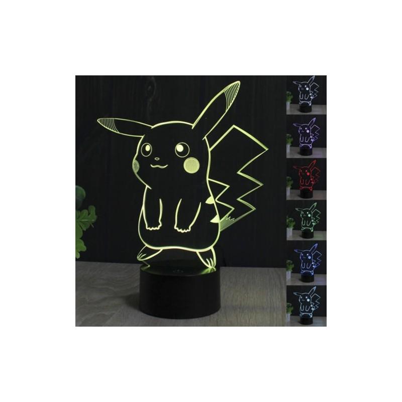 Premium Quality Pokemon Go Pikachu 3d Led Lamp With 7 Vibrant Color Changing Touch Switch