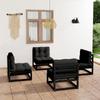 Day and Night - Day and Night Garden Furniture Set 4 Pieces and Cushions Solid Pine Wood