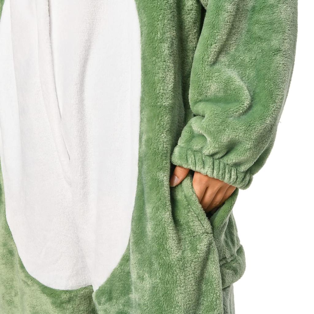 OLAOLA Dinosaur Kigurumi Pajamas for Animal Fluffy Winter Cute Loungewear for Warm and Warm for Cold Weather Flannel Material Size S Adults, Cosplay,