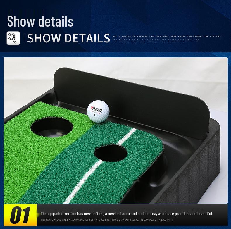 Indoor Ball Return Golf Putting Practice Set with Baffle - Portable and Popular