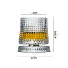 360° Rotatable Spinning Crystal Whiskey Tumbler Stress Relief Old Fashioned Glass for Scotch Spirits 280ml Crystal Whiskey Glass