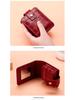 Crocodile Pattern Portable Cowhide Makeup & Coin Pouch with Mirror