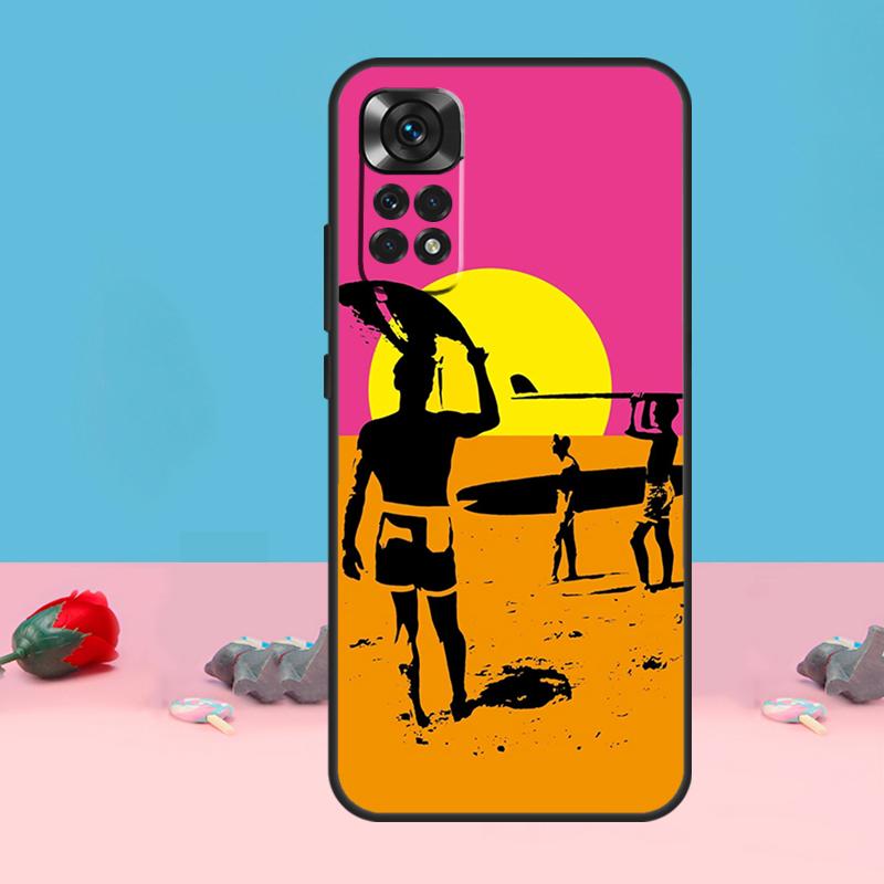 Surf Surfing Cover For Xiaomi Redmi Note 14 13 12 9 10 11 Pro 10S 11S 12S Case For Redmi 14C 10C 12C 13C