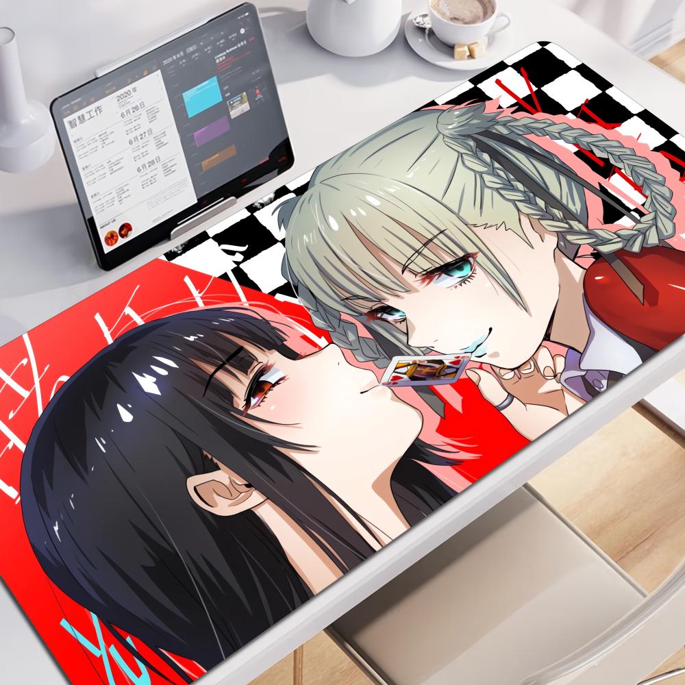 Kakegurui Yumeko Jabami Mouse Pad Cute Anime Girl HD Desk Pad Extended Gaming Keyboard Mats Large XXL xcm Gamer Mousepad