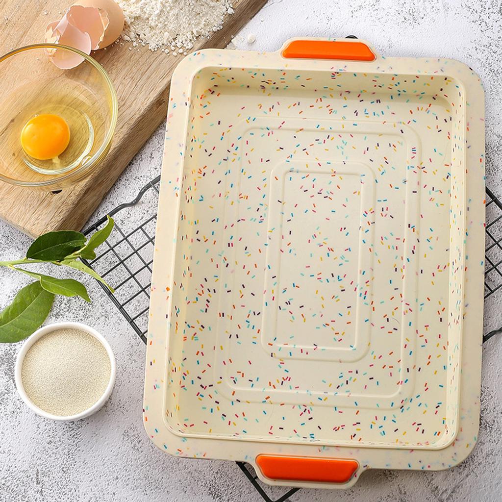 Rectangle Bread Non-stick Baking Cake Mold Tray Silicone Pan Bakeware DIY Tool