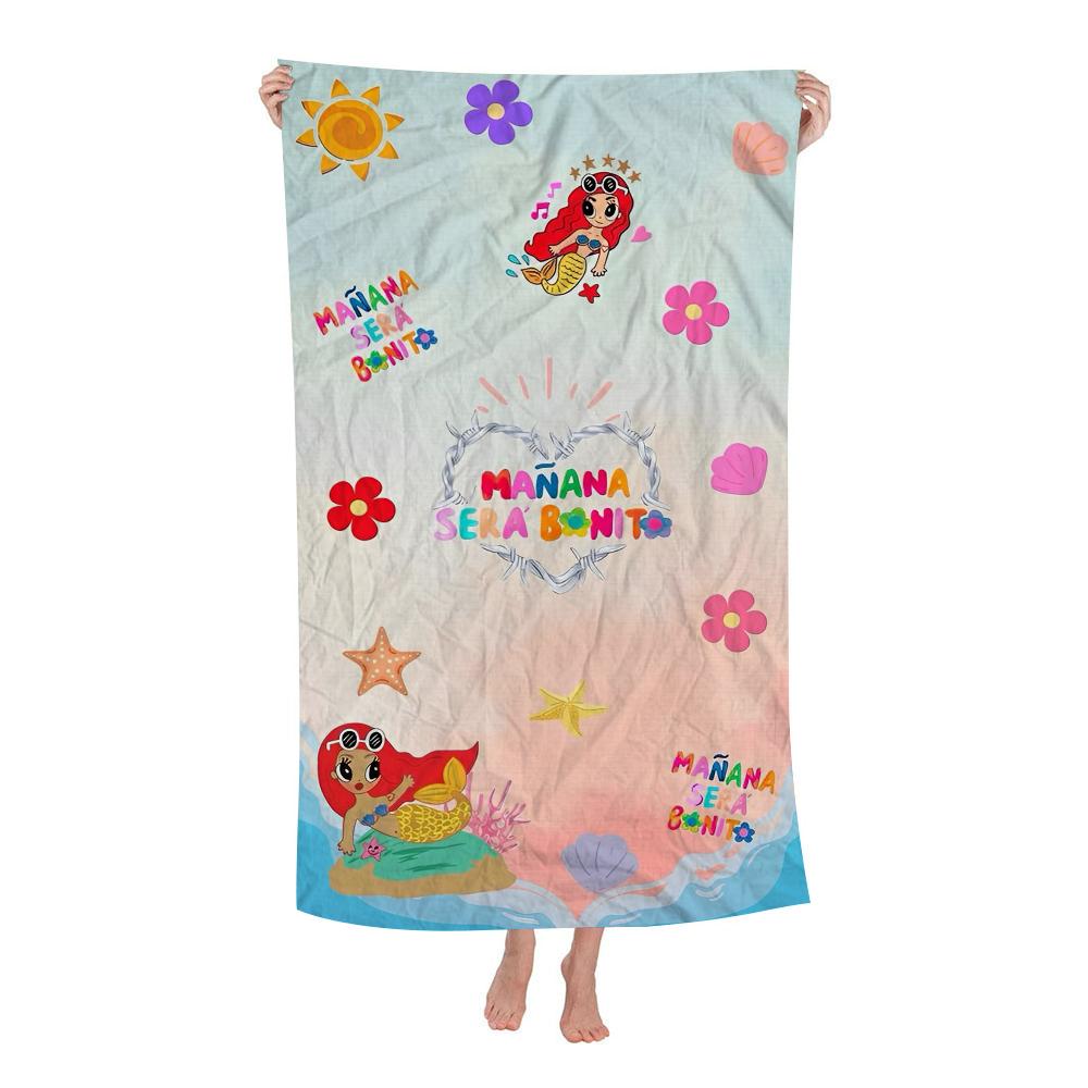 Karol g Manana Sera Bonito Beach Towels Shower Towel Sauna Travel Spa Microfiber Quick Dry Gym Accessories Cute Room Decor