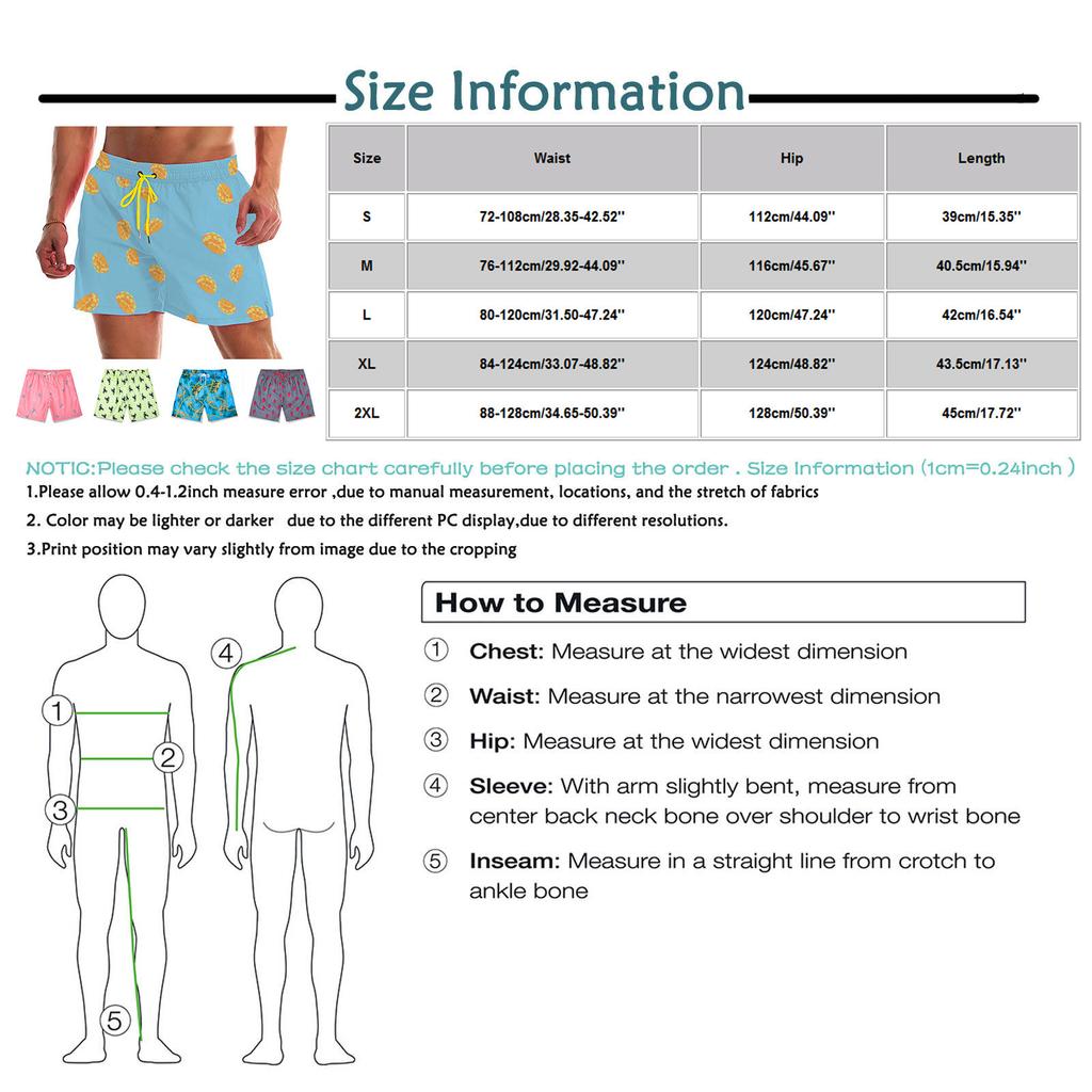 Mens Swim Trunks Quick Dry Swim Shorts With Mesh  Funny Swimwear Bathing Suit