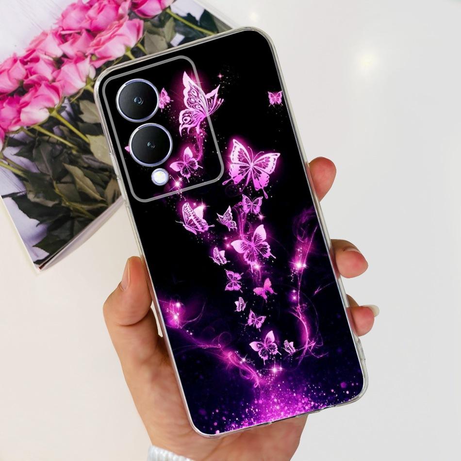 For Vivo Y17s Case 2023 Elegant Pattern Soft Silicone TPU Phone Back Cover For Vivo Y17s 4G VivoY17s Y 17S Bumper