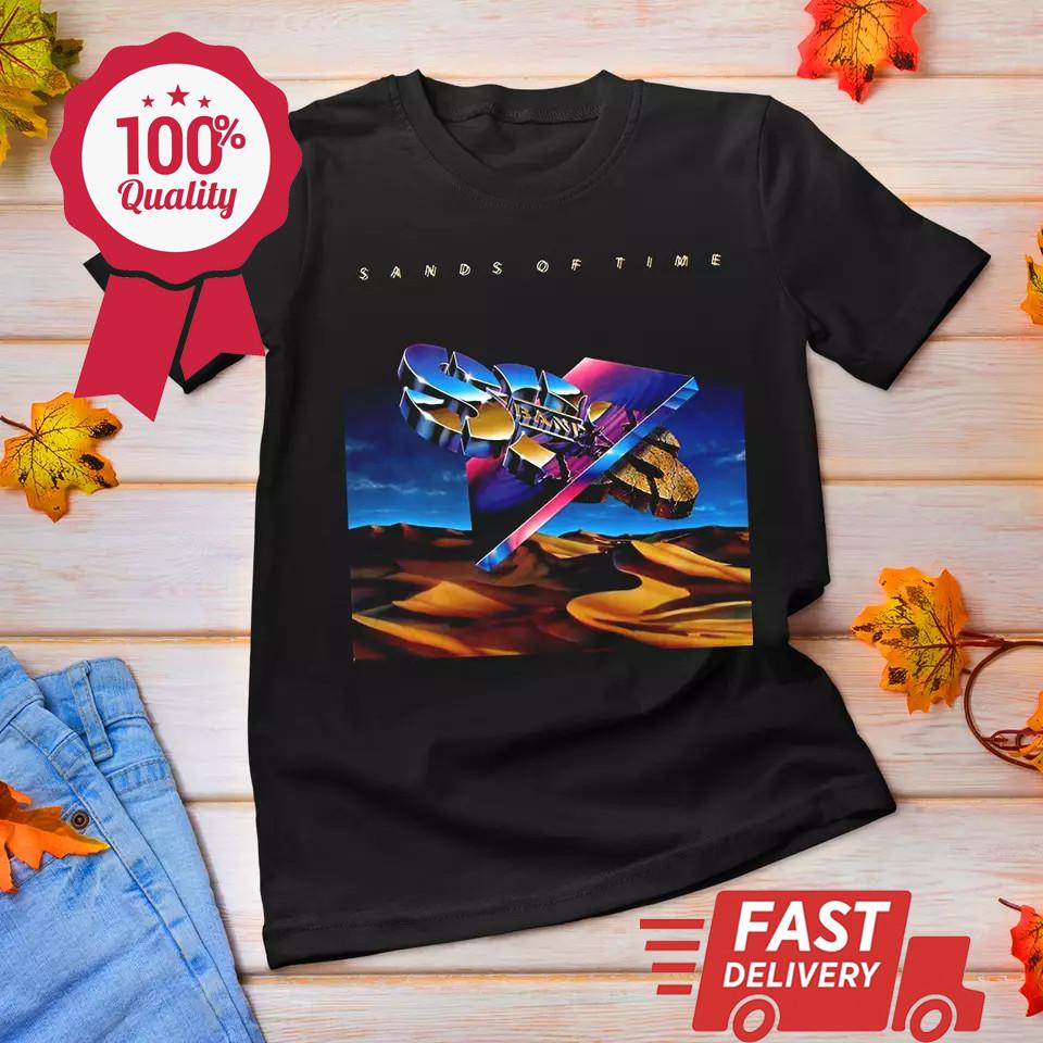 The SOS Band Sands Of Time Heavy Cotton Full Size Men Women Black Shirt Unisex T-Shirt L
