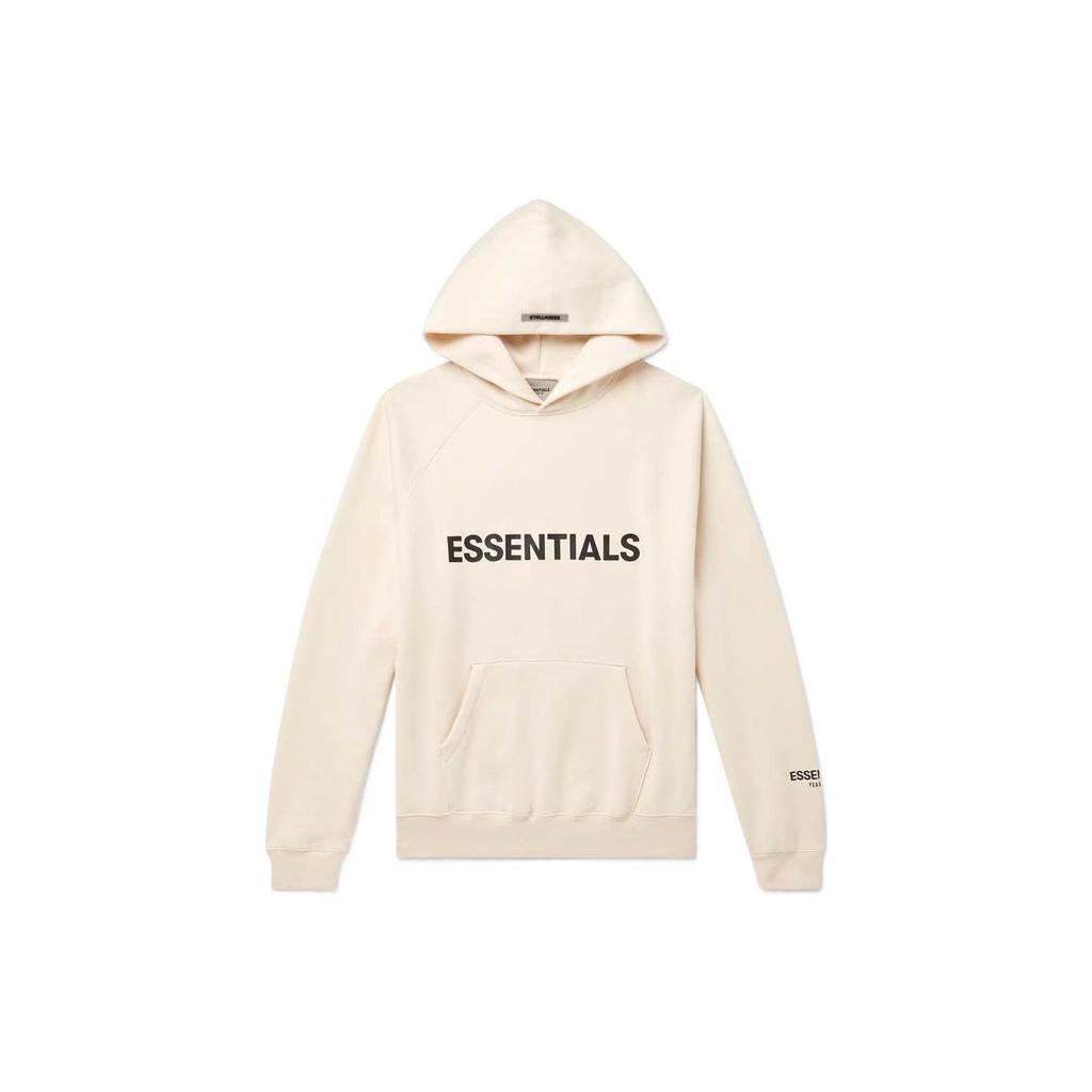 Fear Of God Essentials Fall/Winter 2022 Alphabet Logo Print Hoodie With Embroidery And Fleece Lining Unisex Hoodie Off-White FOG-FW22-103