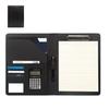PU Leather Conference Folder with Clipboard Multiple Pocket Card Pocket Pen Slot Clipboard Business Document File Folder