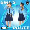 Police Costume for Girls, Police Officer Costume for Kids, Halloween Cop Costumes for Kids Girl Toddler 3-12