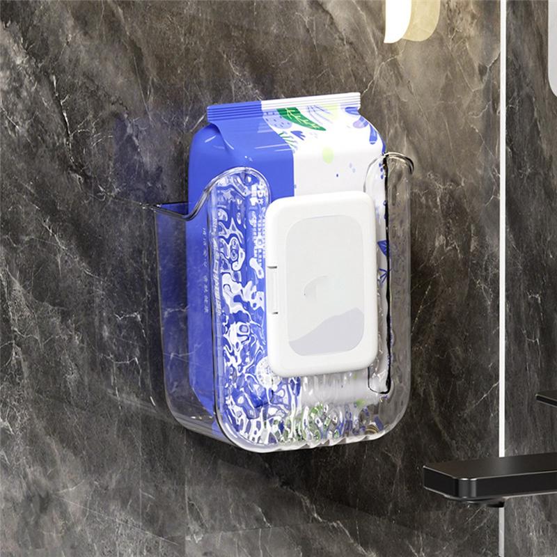 Kitchen Wipes Storage Box, Non-Porous Wall-Mounted Paper Towel Holder Kitchen Bedroom And Bathroom Wet Wipes Storage Box
