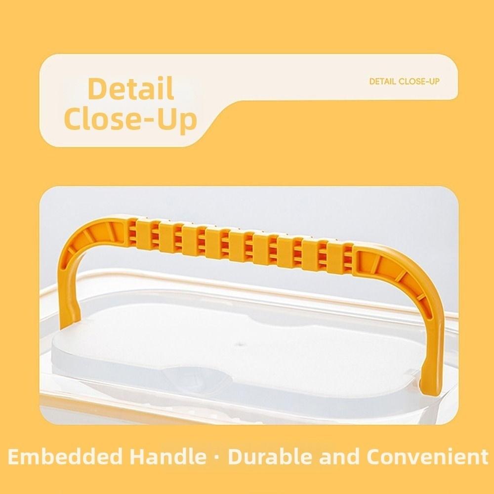 Extra Large Capacity Acrylic Paint Storage Box with Handle Clear Box  for Acrylic Paint