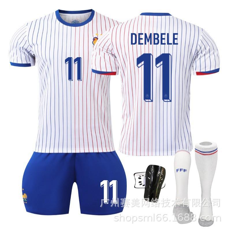 Europacup Uit Nr. 10 Mbappe 8 Meni 7 Grizmangiru Voetbalshirt Set