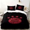 Set da 3 pezzi FC Bayern Monaco Perfetto per la camera da letto Set di biancheria da letto confortevole include una federa per piumone e due federe Ideale come regalo di compleanno o di Natale