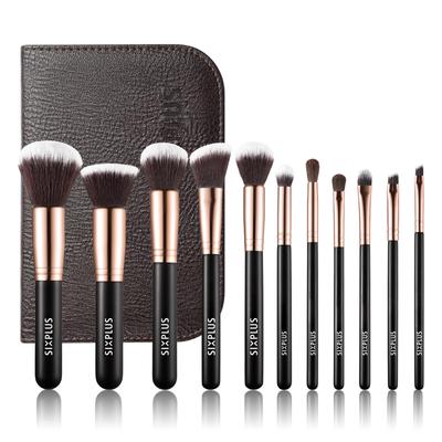 11-teiliges Make-up-Pinsel-Set Noble Gold Classic Series Soft Elegance Brushes mit schwarzem Make-up-Etui