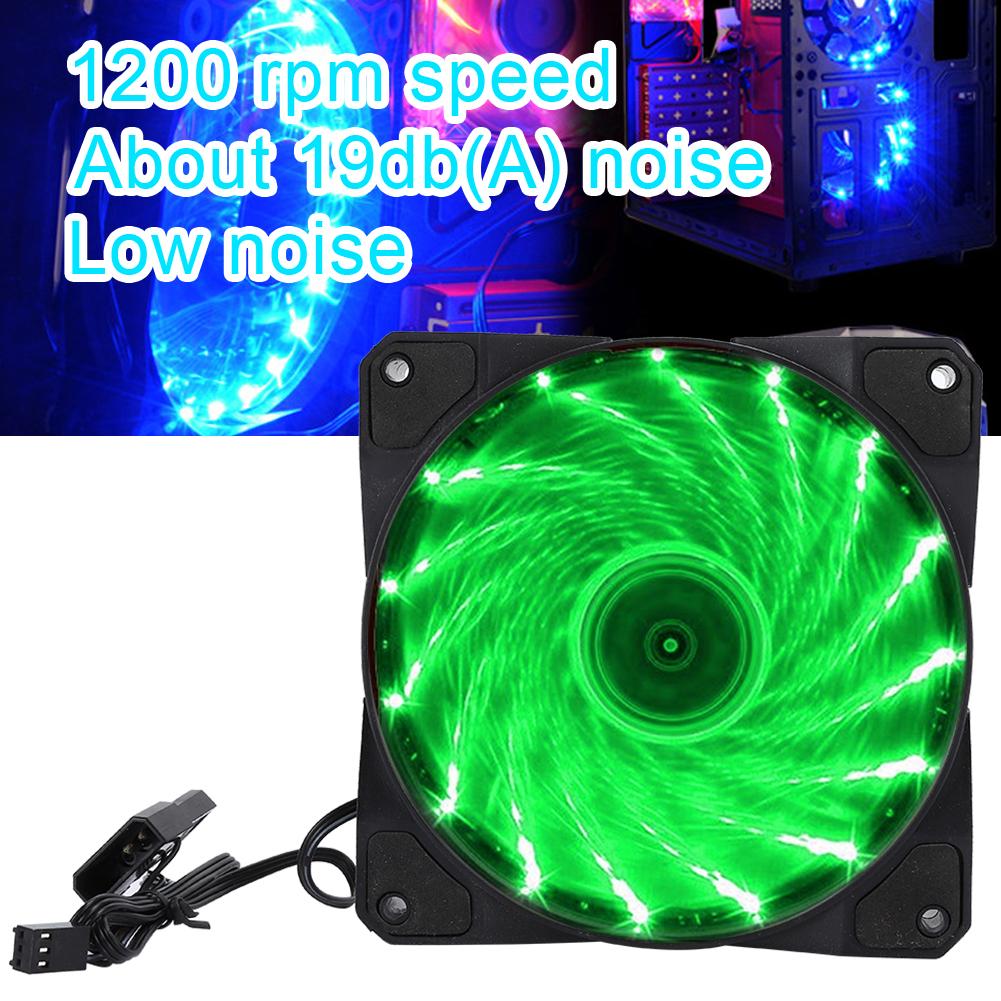 Chassis Fan Computer Cooler PC Accessory 3-Wire 15-Light Mute LED Streamer Colorful 12CM15-Light