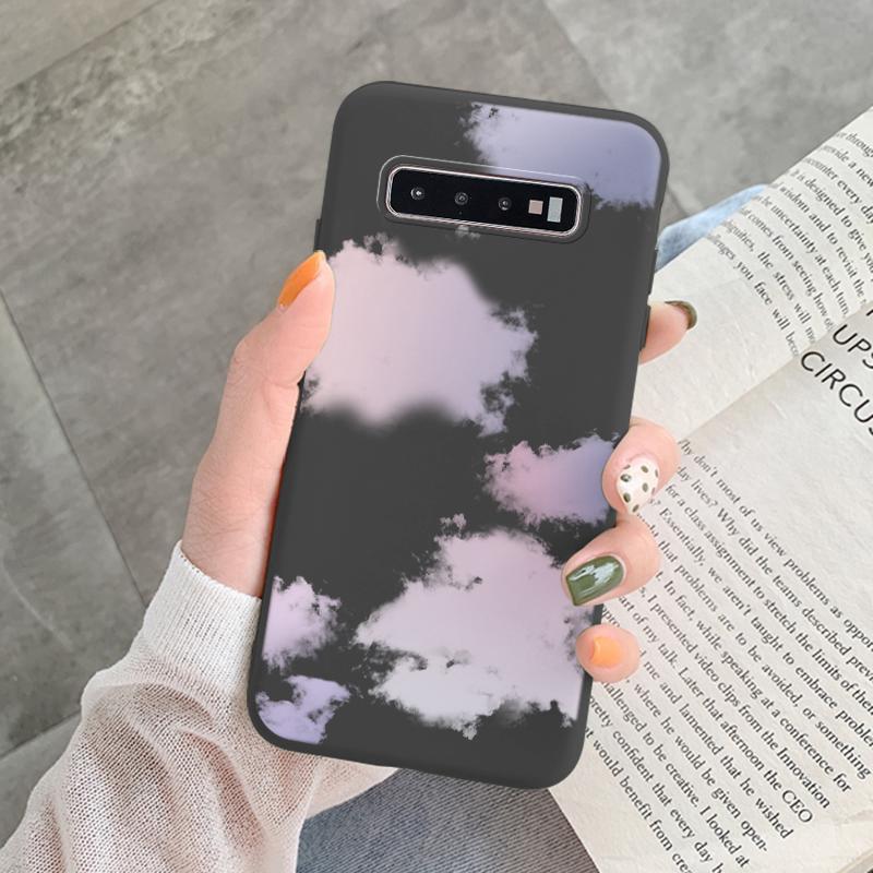 Coque Pour Samsung Galaxy S10 Plus S 10 S10E Housse Fleur Feuille Cœur Silicone Souple Fundas Pour Samsung S10 S10e Coque Mode Coquille