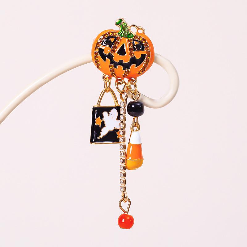 European American Fashion Pumpkin Crystal Brooch – Halloween Edition