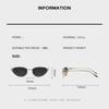 2026 New Metal Cat-Eye Frame Sunglasses for Women UV400 Outdoor Travel UV-Protective Eyewear Trendy Street Style Shades
