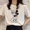 Retro Disney Cartoon Womens Tshirt Mickey Mouse Harajuku Cotton Tshirt Fashion Womens Shirt Summer Top Short Sleeve Shirt