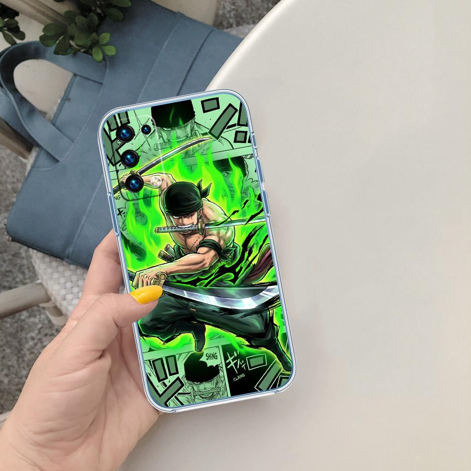 FM50 Zoro One Piece Soft Shell Transparent Phone Case for Samsung Galaxy A04 A04S A14 A23 A34 A54 M23 M33 M52 M53