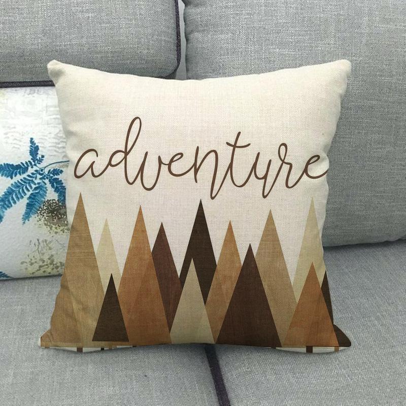 Nordic Geometric Pattern Digital Printing Short Plush Pillow Covers Decorative For Car Sofa Office Cushion Cover Home Goods