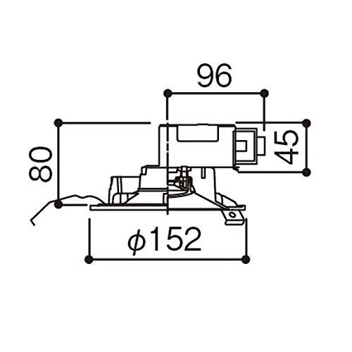Panasonic Downlight, Daylight White, Shallow 8H Type, High Airtight SB Type, Diffuse Type LSEB5124LE1