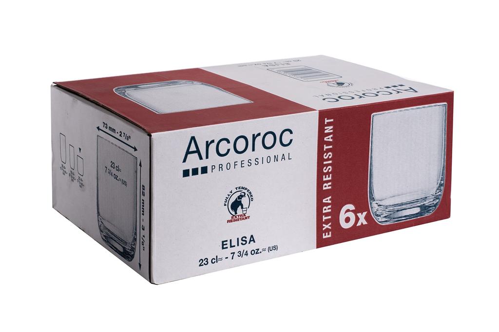 ALC International Eliza Old 230cc J4591 (27757) Fully Tempered Soda Glass France (Pack of 6) REL09