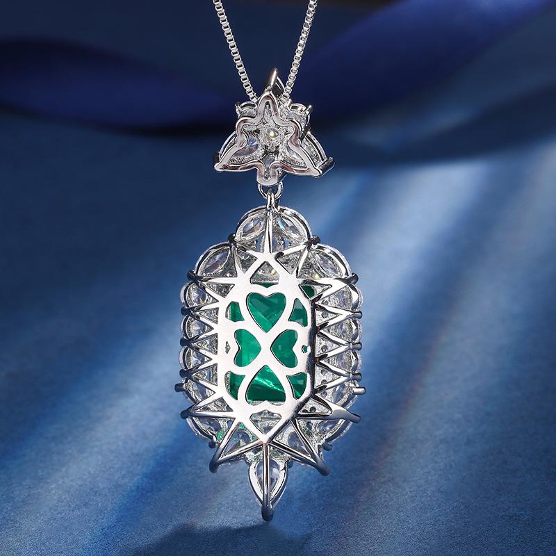 Błyszczący turmalin Paraiba kamień szlachetny Sterling 925 srebrny naszyjnik dla kobiet Temperament Wedding Party Fine Jewelry