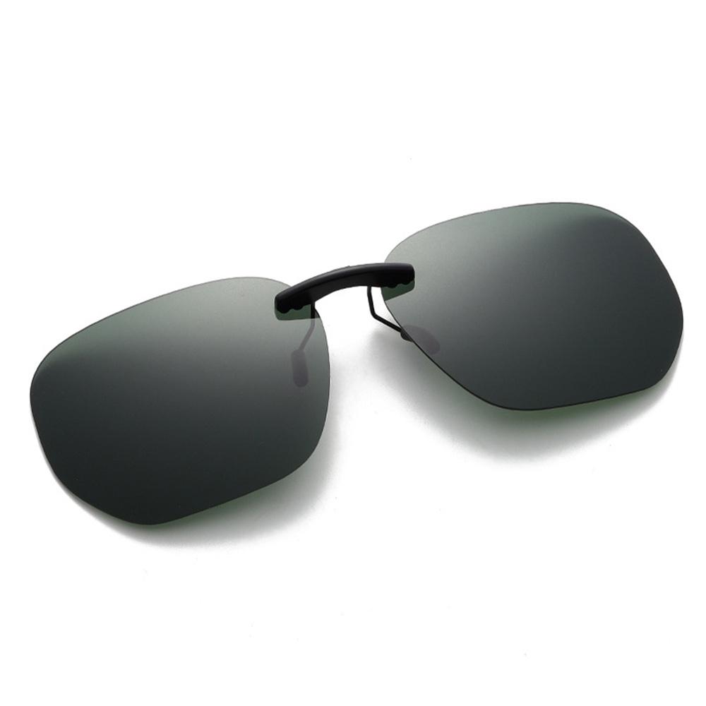 KLASSNUM Men Driving Clip On Sunglasses for Myopia Eyeglasses Polarized Women Square Night Vision Fishing UV400 Sun Glasses