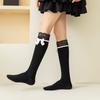 Sweet Lace Patchwork Calf Socks Lolita Bow White Cutewomen Mid-Tube Socks