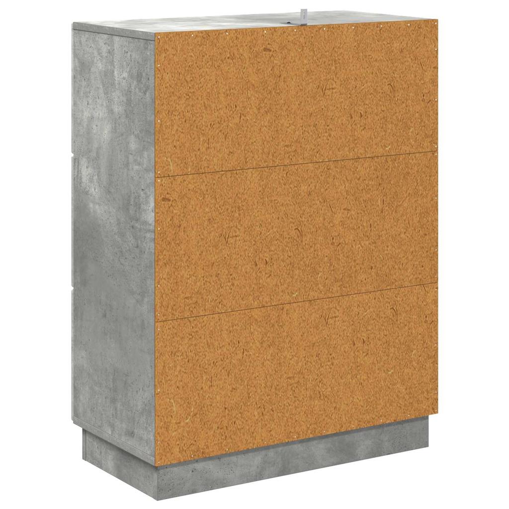 Drawer Cabinet Concrete Grey 66 x 34.5 x 87 cm Particleboard