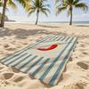 1pc Retro Chili Pepper Beach Towel - Soft, Ultra-Fine Fiber, Quick-Dry Bath Mat with "I'm Hot" Design, Perfect for Beach, Bathro