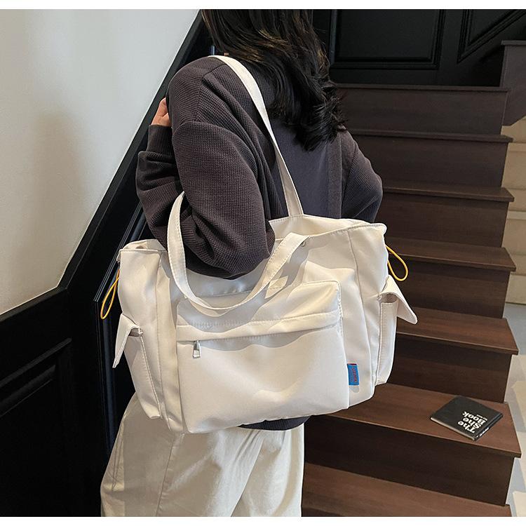 School bag casual simple lightweight portable tote bag new versatile travel shoulder bag large capacity messenger bag