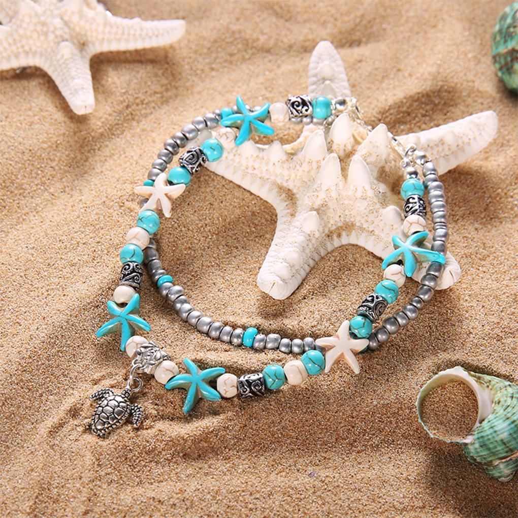 Stylish And Fashionable Starfish Anklets For Women Starfish Turtle Ankle Bracelet Beach Anklets