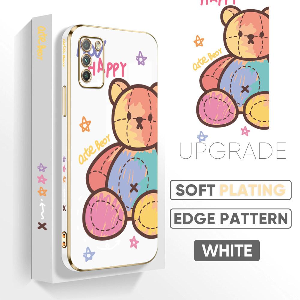 Bunte Druckmuster Quadratisches Randmuster Gehäuse Überzogene Telefonschale Luxus Überzogene Weiche Telefonhülle für Huawei Honor Xiaomi Redmi