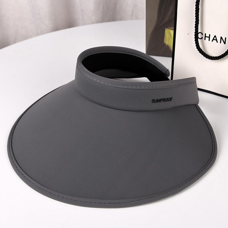 UV Empty Top Sunscreen Hat Women's Summer UV Protection Sunshade Ice Silk Cool Hat Cycling Big Eaves Cover Full Face Sun Hat Women