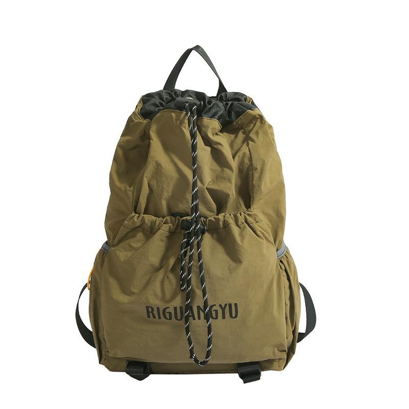 New schoolbag riding lightweight college student travel backpack men's and women's backpack drawstring mountaineering