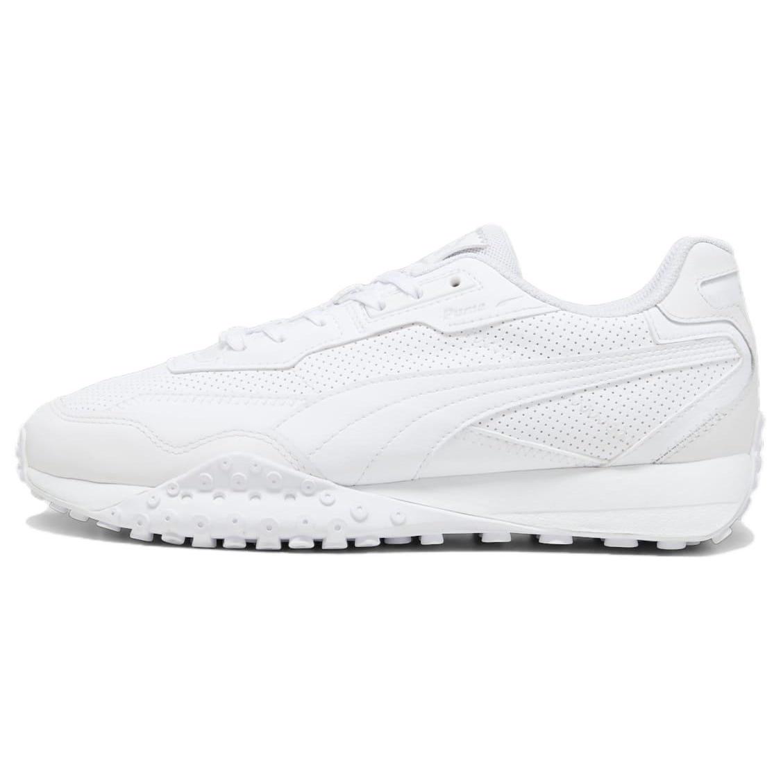 PUMA Blktop Rider Leather  White Glacial Gray  Unisex 393823-01 EU 42