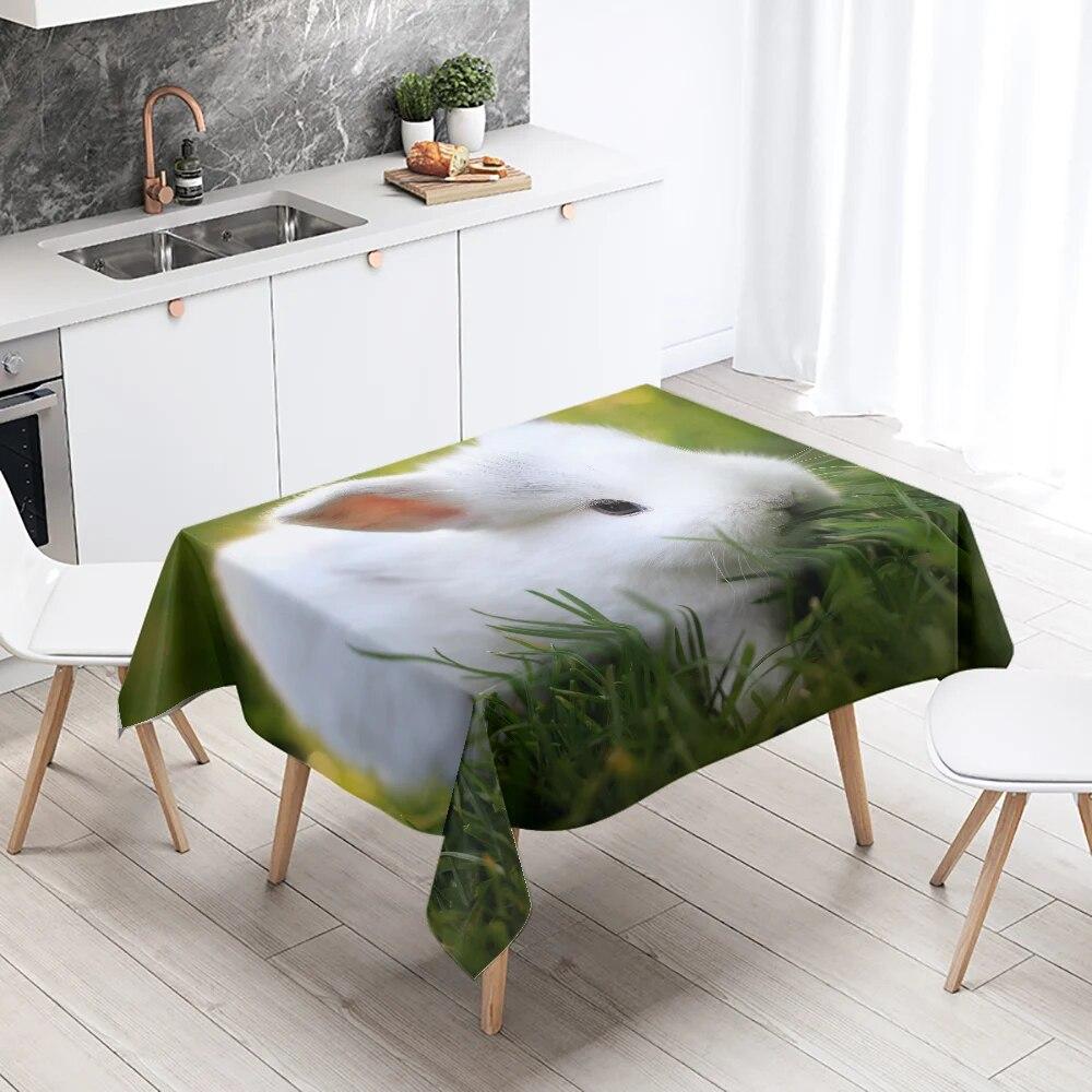 Animal Tablecloth Shark Tiger Elephant Leopard  Party Restaurant Banquet Decoration Waterproof Home Table